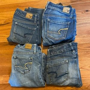 4 pairs American Eagle skinny jeans
